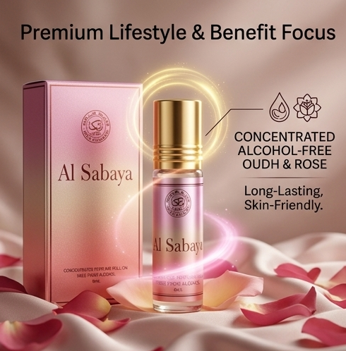 Al Sabaya Long Lasting Pocket Perfume Concentrated Ittar 6ml Scent (Pack of 2)