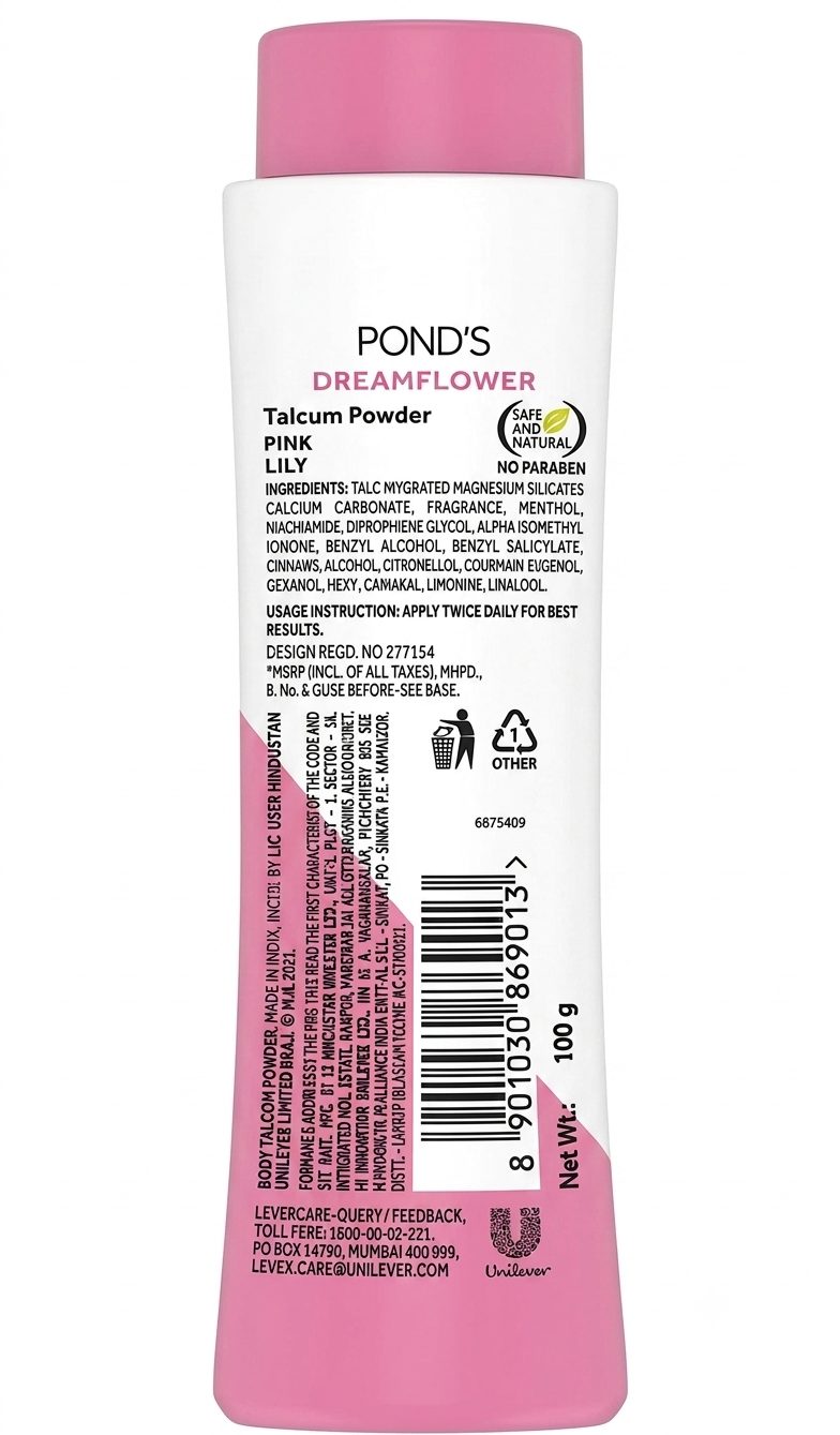 POND S Body Powder for Men & Women | Long Lasting Freshness & Moisture Control | Soft Smooth Skin Feel | Daily Personal Care Powder for All Skin Types