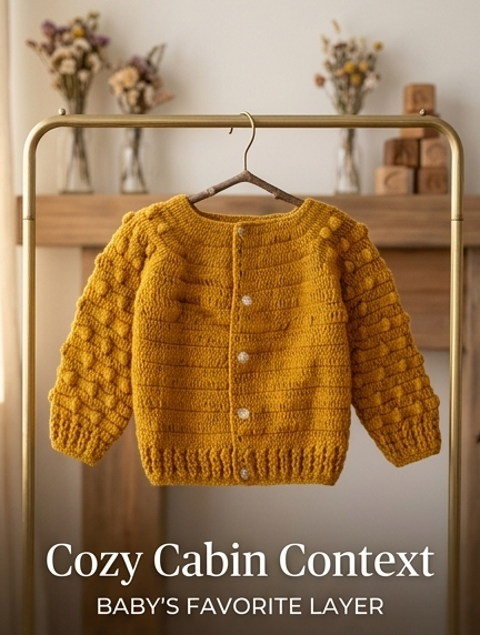 KNIT GEMS Handmade Crochet self Design Sweater with Bubbles Sleeves
