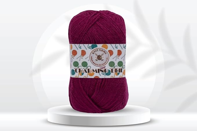 Acrylic and Nylon Hand Knitting And Crochet Wool Yarn | Woolen Crochet Yarn Thread, Used for Knitting Needles | Pack of 1 Ball - 100Gms | Suitable For Craft, Babywear, Baby Blanket