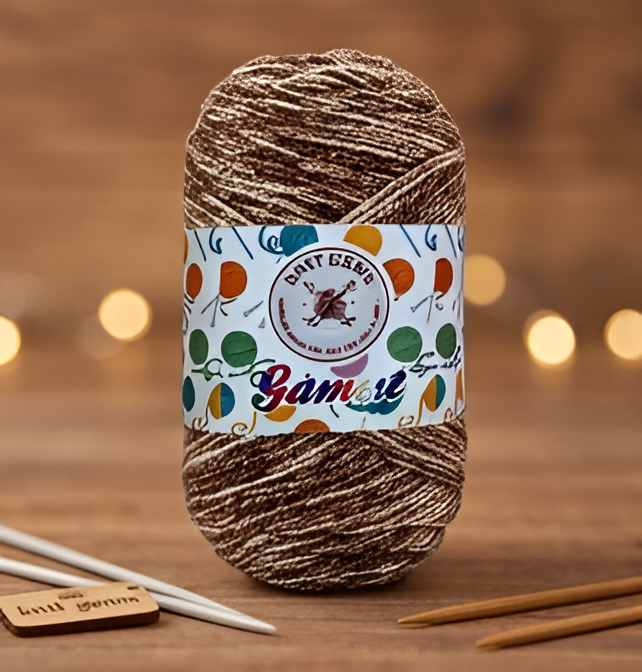 KNIT GEMS Acrowool Gamut Hand Knitting and Crochet Wool Yarn Multicolour Yarn Suitable for Craft | DIY | Baby and Adult wear | Sweater | Socks | Toy Making (Pack of 1, 100gms)